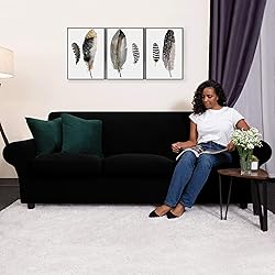 CHUN YI 3 Pieces Stretch Loveseat Sofa Cover for 2