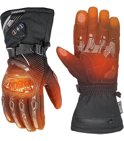 KEMIMOTO バイク 電熱ジャケット 2025 電熱ウェア バッテリー2個付 Amazon.com: KEMIMOTO Heated Motorcycle Gloves with Magnetic Power