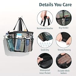 F-color Mesh Shower Caddy Portable, 8.3" Deeper