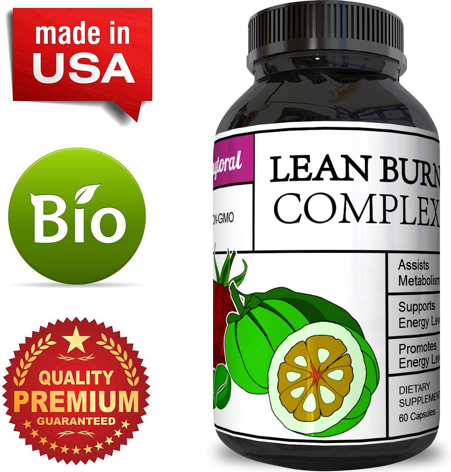 Phytoral Pure Garcinia Cambogia with HCA Belly Fat Burning Weight Loss Pills with Green Coffee Bean Extract and Raspberry Ketones Health Supplement for Metabolism and Appetite Control