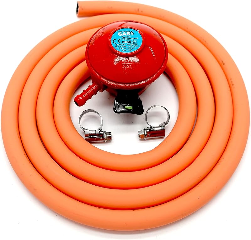 Huddersfield Gas 27mm Patio Regulator Hose Kit 2m + 2 Clips Calor Flogas Propane