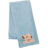 Lambs & Ivy Lion King Adventure Baby Blanket, Blue , 30x40 Inch (Pack of 1)