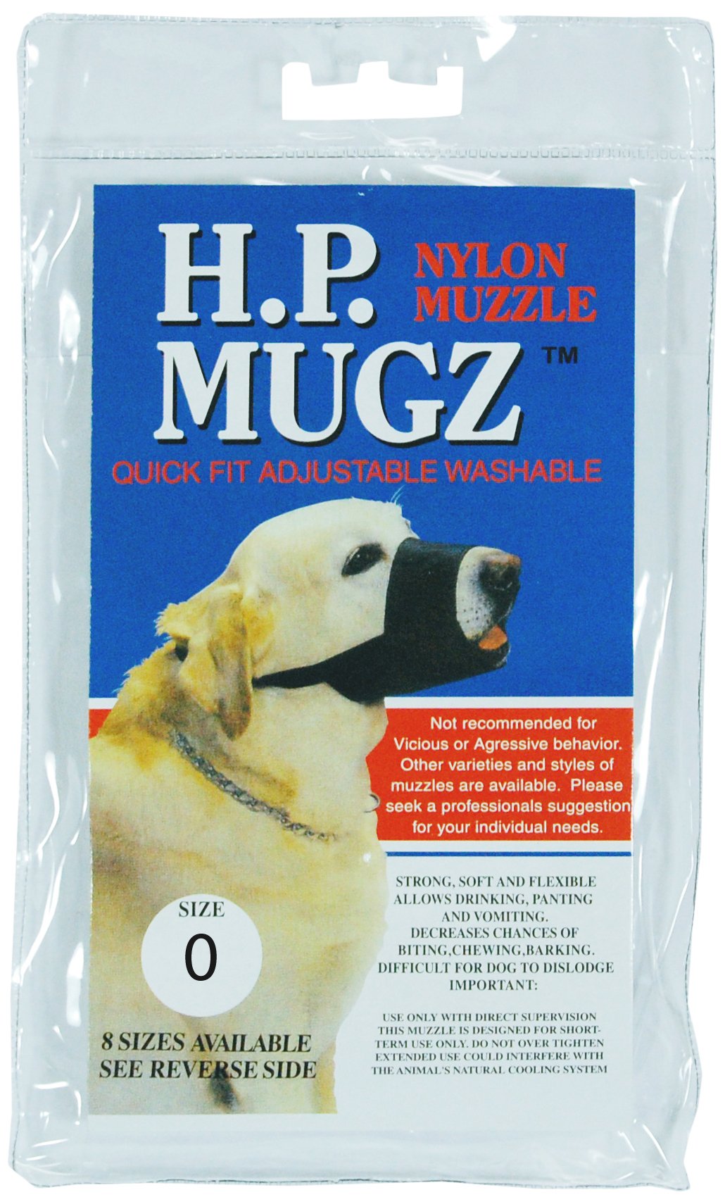 Hamilton H.P. Mugz Adjustable Quick Fit Nylon Soft Dog Muzzle, 4 to 4-1/2-Inch, Black
