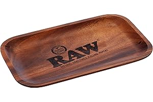 RAW Acacia Wood Rolling Tray - 11" x 7"