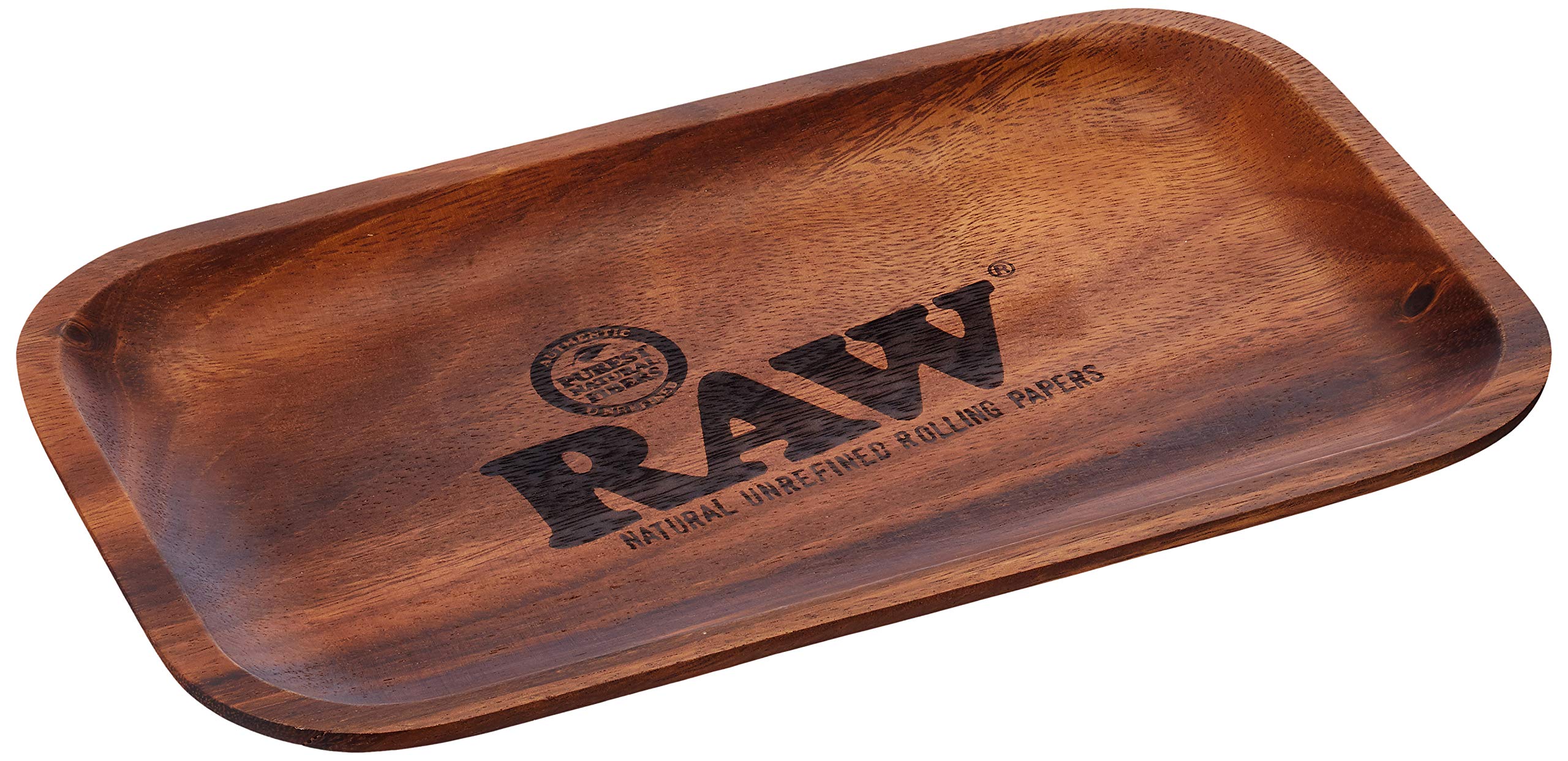 RAW 18612 Small Wood Rolling Tray-27.5 x 17.5 cm, Wood, Brown, M