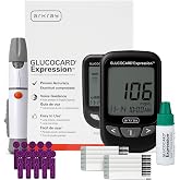 ARKRAY GLUCOCARD Expression Blood Glucose Monitor Kit &ndash; Audio-Enabled, Auto-Code Blood Glucose Monitoring System - Includes 10 Test Strips, 10 Lancets, 1 Lancing Device &amp; 1 Bottle Control Solution
