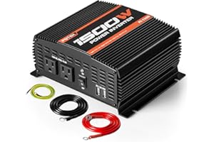 POTEK 1500W Power Inverter Dual AC Outlets 12V DC to 110 V AC Car Inverter