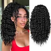 KooKaStyle Yaki Curly Drawstring Ponytail Extension,Black,18 Inch | Yaki Textured Synthetic Hairpieces for Women Daily Work Party Wear Natural Pony Tail Hair Extensions