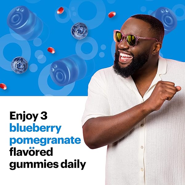 VOOST, MEN’S MULTIVITAMIN GUMMIES, SUPPLEMENT WITH VITAMIN A, B, C, D & ZINC TO SUPPORT MEN’S DAILY HEALTH*, MEN’S CHEWABLE VITAMIN, BLUEBERRY POMEGRANATE FLAVORED, 30 DAY SUPPLY – 90 COUNT