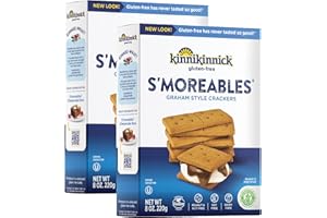 Kinnikinnick - S'moreables Graham Style Crackers - Gluten Free, Allergy Friendly Vegan Graham Crackers - 8 oz. Boxes - 2 Pack