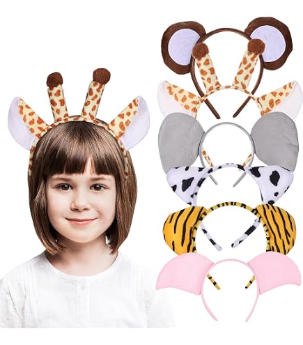 Costume D'Écureuil - Lot De 7 Accessoires : Oreilles, Lunettes, Dents - Pour Cosplay, Carnaval, Halloween - 4