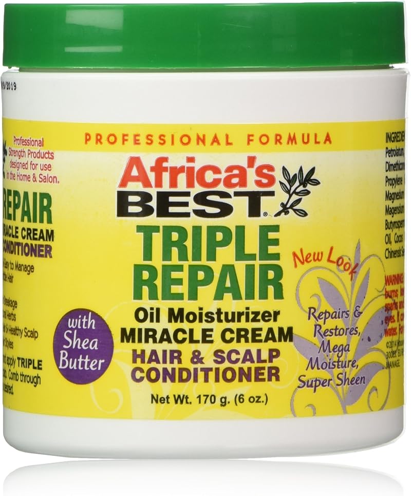 Africa's Best Triple Repair Oil Moisturizer Cream Hair & Scalp Conditioner 170g