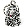 Bravo Bells Skull Dragon Diamond Bell - Biker Bell Accessory or Key Chain for Good Luck on The Road