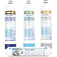 PureT - Filter Set for EZ Slim Reverse Osmosis System - Water Filter Purification Set, Water Filter Replacement, Sediment, Carbon Block, Coconut Shell & Reverse Osmosis Water Filters, (EZ-SLIM-SET4)