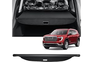 AUXKO Retractable Cargo Cover for GMC Acadia/Chevy Traverse 2025 2024/ Buick Enclave 2025, Trunk Cover Luggage Security Shade Cover Shielding Shade Anti-Peeping Luggage Privacy Screen, Carbon Fiber