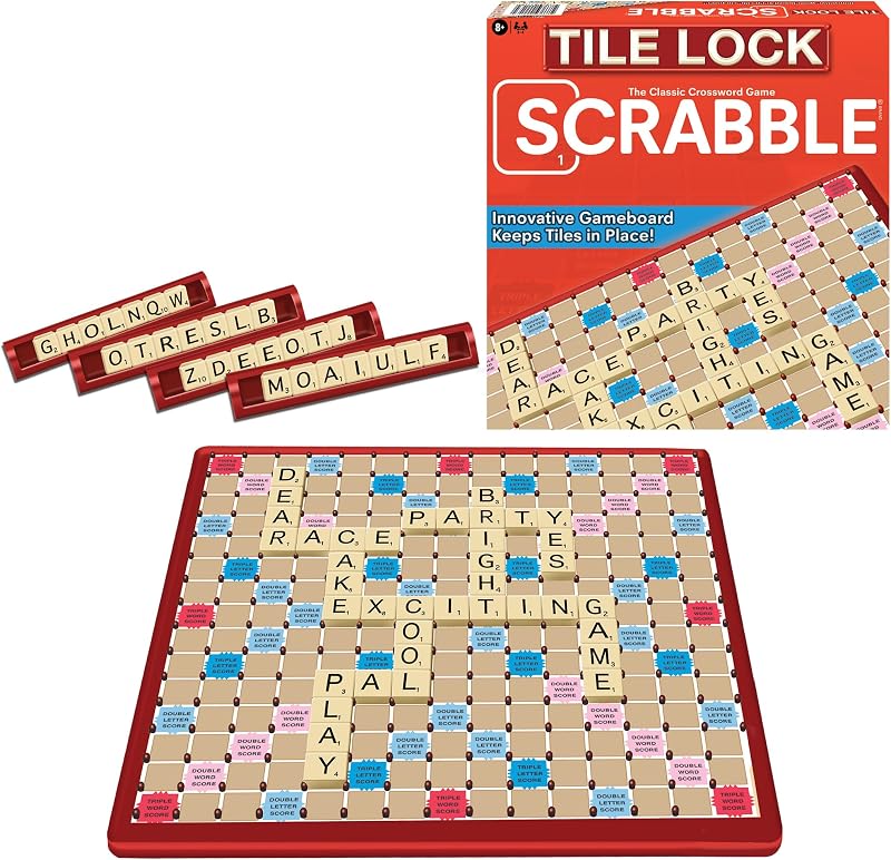 Winning Moves Tile Lock Scrabble Game Family Travel Compact Board Word Game