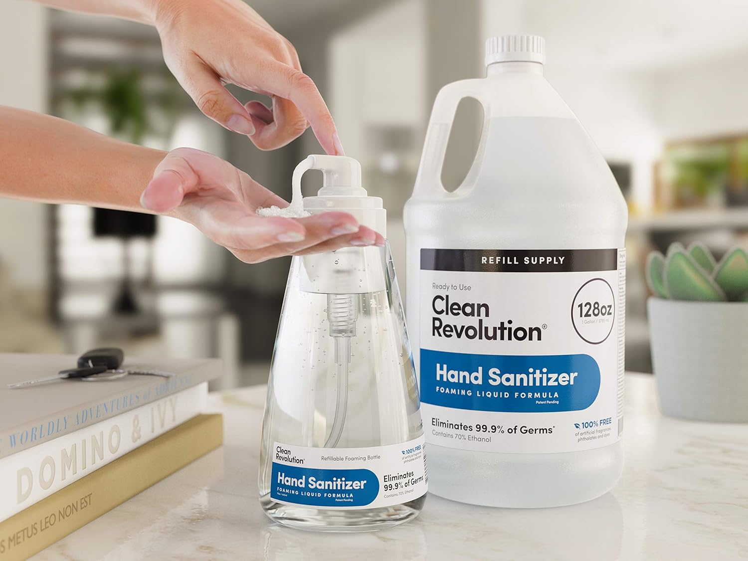 Clean Revolution Hand Sanitizer 128oz Refill Supply Container. Ready to Use Formula. Free of Artificial Fragrances, 7.2 Lb: Health & Personal Care