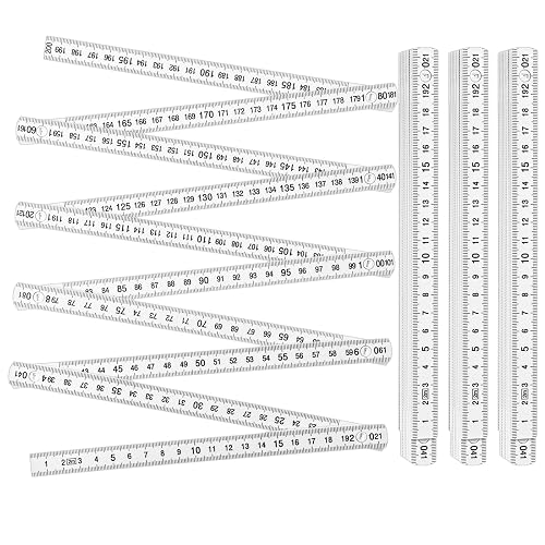 Grade Construction Ruler Zonon 4 Pack 6.5ft/2m Carpenter's Folding Rule Plastic Construction ...