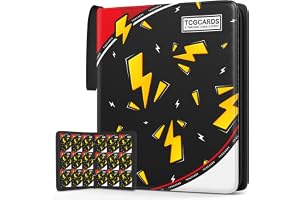 Trading Card Binder 9 Pocket,Card Binder 900 Pockets,Card Book Holder Cards with 50 Removable Sleeves,3-Ring Zip Design MTG/TCG/Sport Collectible Trading Card Albums Gifts for Boys and Girls (Black)