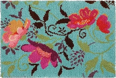 ZMYNB Kits De Gancho De Pestillo para Adultos Patrón De Flores Kit DIY