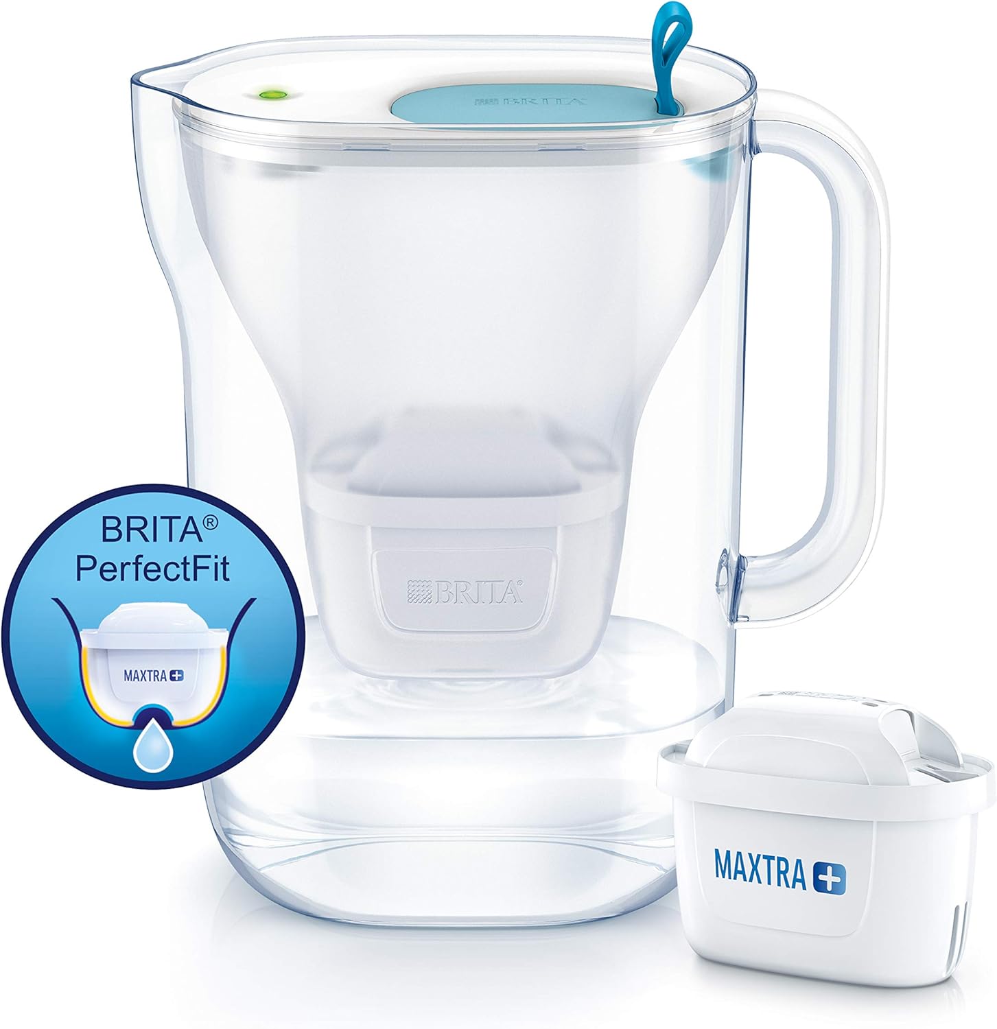 Amazon Com Brita Style Water Filter Jug Maxtra Soft Blue Kitchen Dining