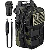 DEFUNX 32 Oz Water Bottle Holder with Strap Bottle Carrier Bag with Phone Pocket MOLLE System for Walking