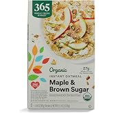 365 by Whole Foods Market, Organic Maple &amp; Brown Sugar Instant Oatmeal Packets, 1.41 Ounce (Pack of 8)