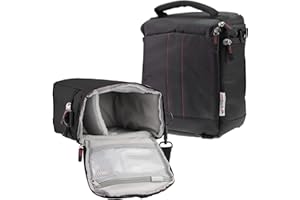 Navitech Black Water Resistant Protective Portable Handheld Binocular Case and Travel Bag Compatible With The Canon 18x50 is All Weather