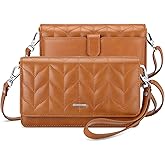 nuoku Women Small Crossbody Bag Cellphone Purse Wallet with RFID Card Slots 2 Straps