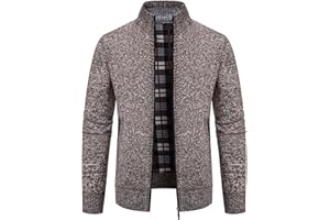 Mylldey Mens Sweater Cardigan Full Zip Knitted Long Sleeve Sweaters Men Workout Outfits