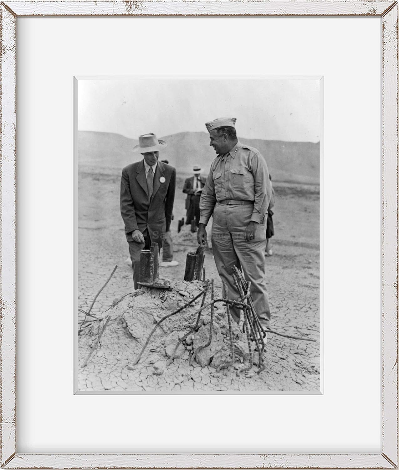 Photographs - INFINITE PHOTOGRAPHS Photo: General Leslie Groves,Dr. J. Robert Oppenheimer,Test Atomic Bomb,Alamogordo,NM
