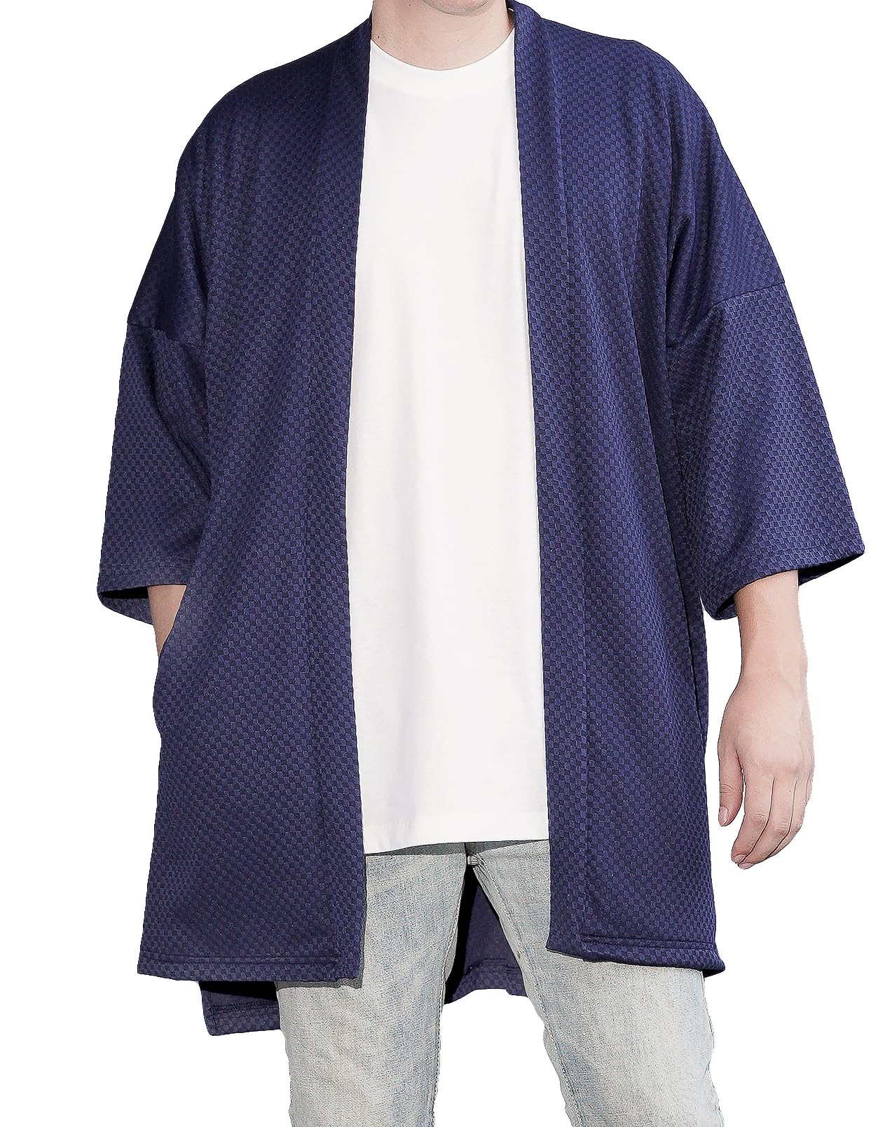 Japanese Shirt Herren Lang Oversized Kimono Cardigan Noragi Street