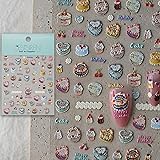 CESTSIREN Cherry Cake Nail Art Stickers, Cute Nail