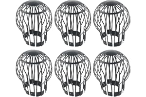 Downspout Filter for Roof Drain - 2 4 6 Pack Debris Guard Compatible with 2 in x 3 in Downpipe - Black Gutter Block Prevents 