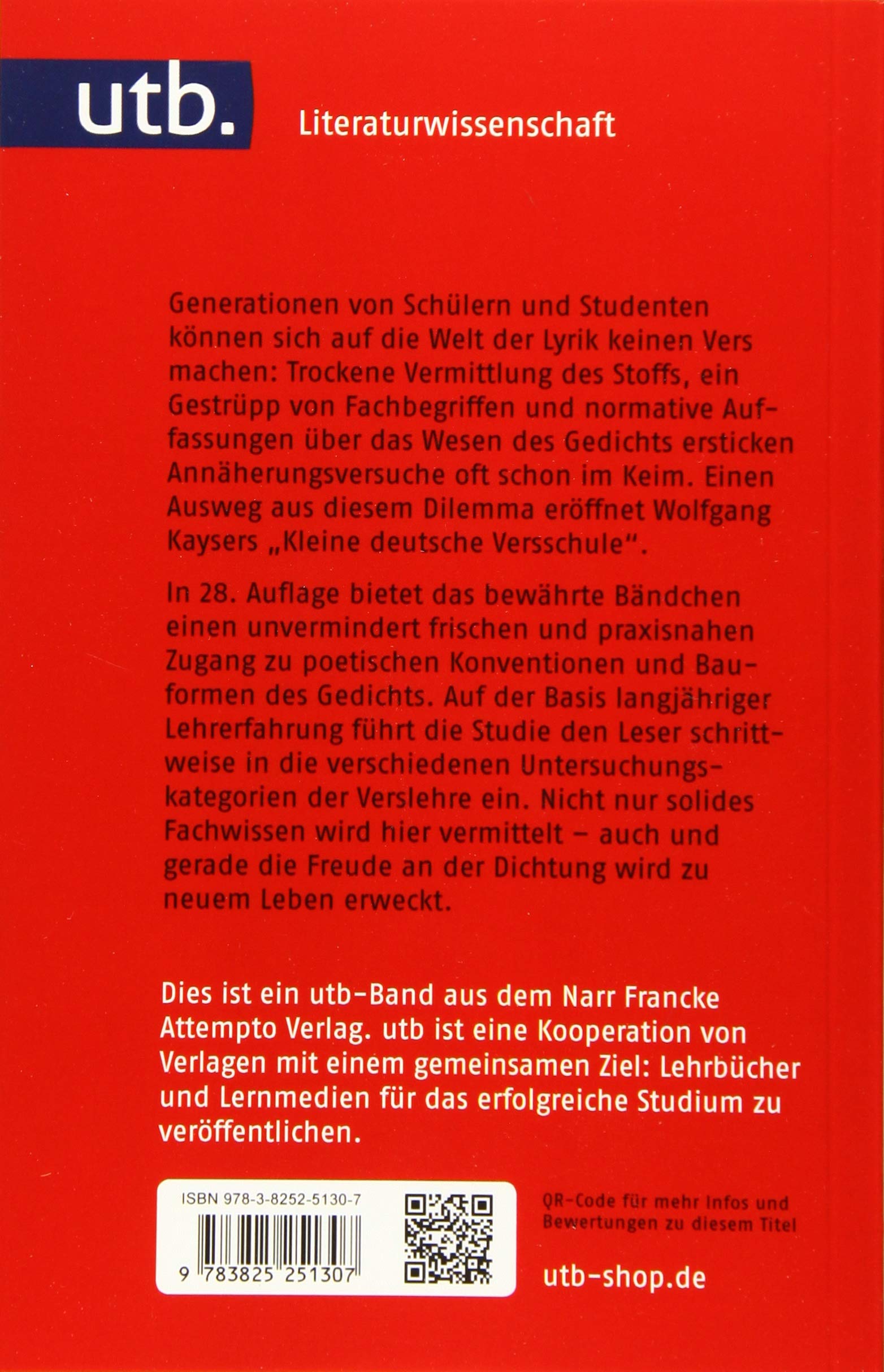 Kleine Deutsche Versschule Amazon De Wolfgang Kayser Bucher