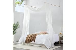 Warm Home Designs Beige Bed Canopy Curtains in 55 x 288 Inch Size. Our King Canopy Bed Curtains Work Great as Kids Canopy, Bed Scarf, Bed Curtain or to Enhance Bed Decor. BC Beige 288"