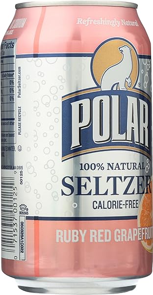 POLAR SELTZER WATER, GRAPEFRUIT, 12 FL OZ