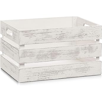 AR Set 3 Cajas almacenaje, Madera Blanca: Amazon.es: Hogar