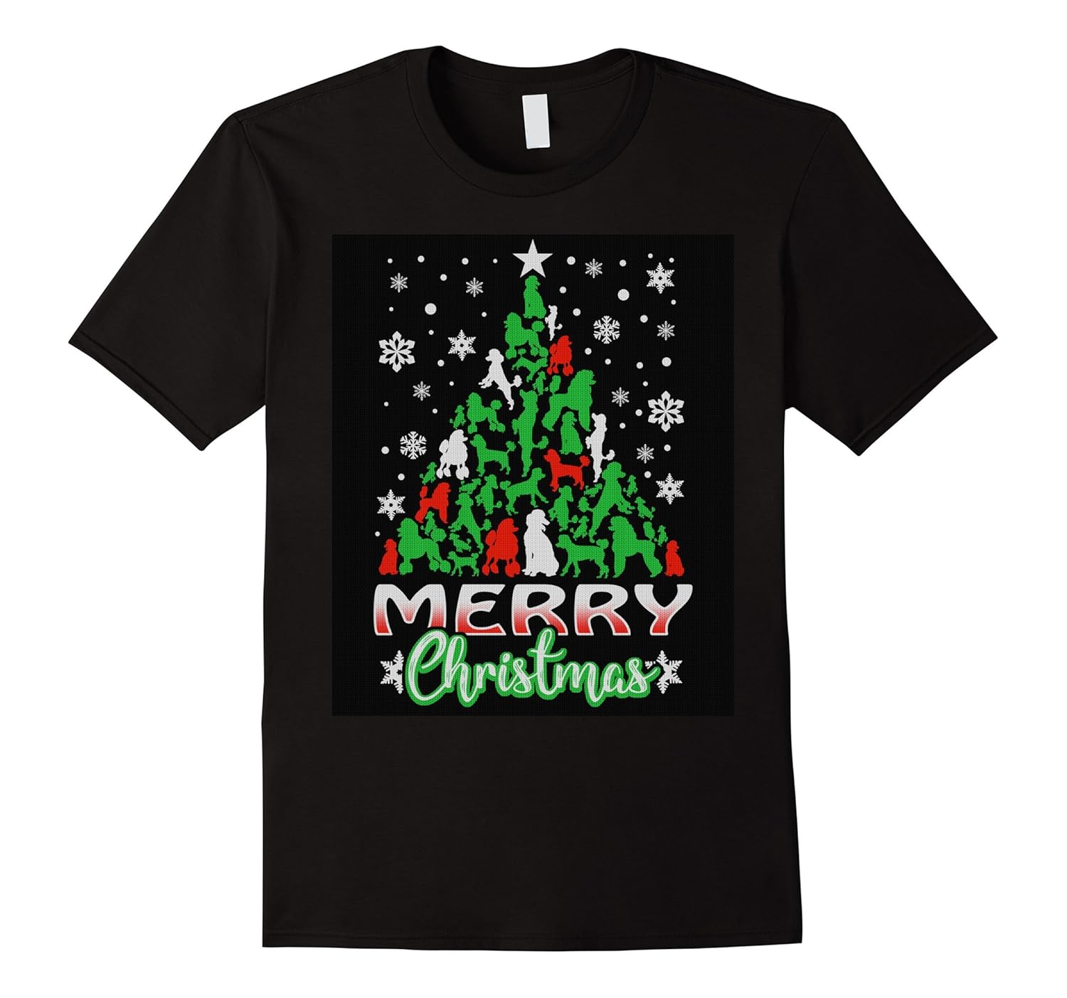 Poodle Dog Not Ugly Christmas Sweater T-shirt-ANZ