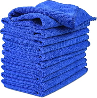 URAQT Microfiber Cleaning Cloths 10 Pack 30x30cm Thick 2-Layer Absorbent