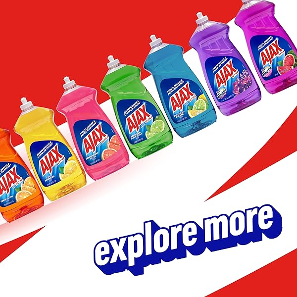 AJAX ULTRA LIQUID DISH SOAP ORANGE SCENT, TRIPLE ACTION, 90 FL OZ BOTTLE