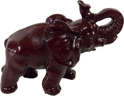 Amazon Com Lucky Elephant Trunk Up Red Resin Statue Figurine Feng Shui Gift Home Decor Home Kitchen