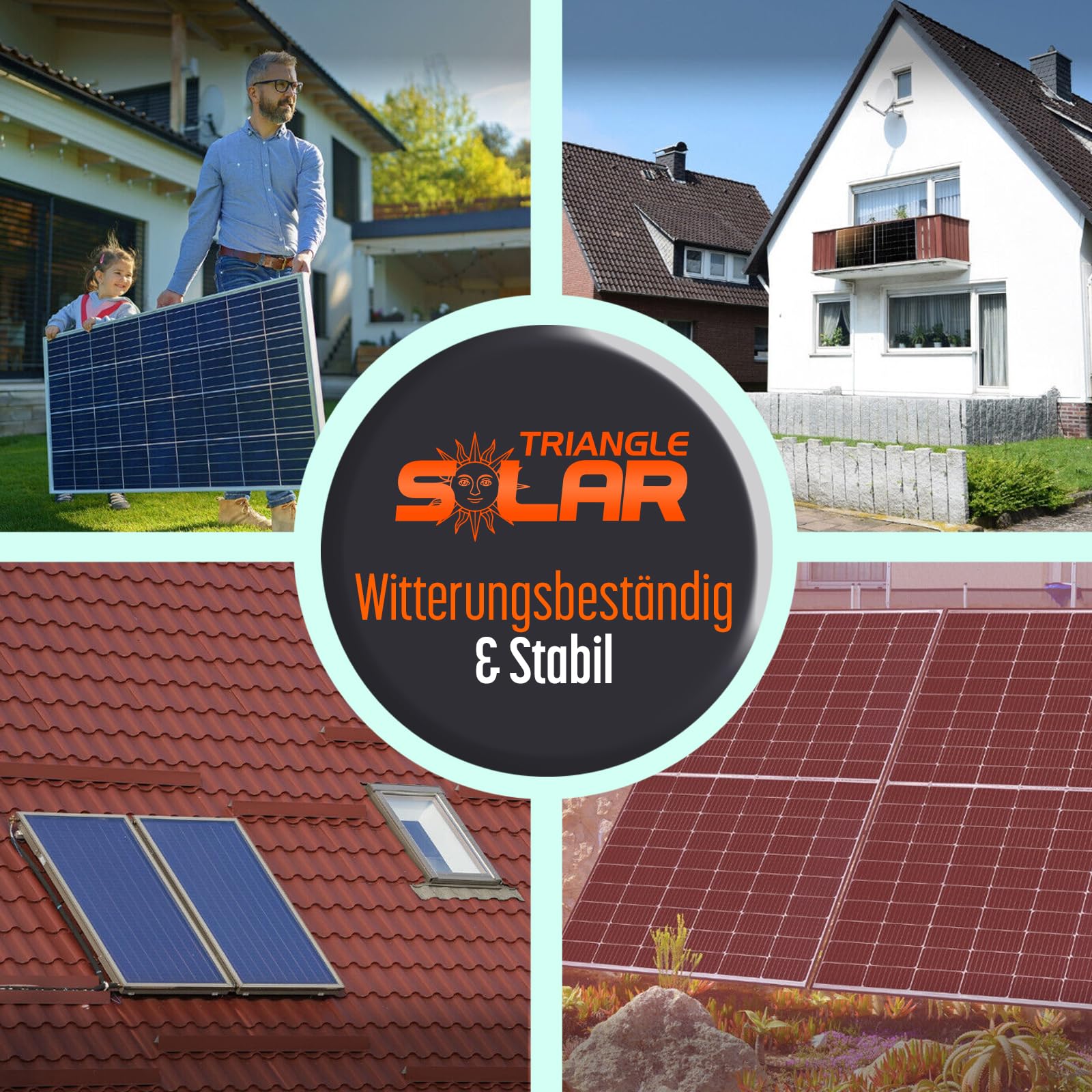 4x Solarmodul Halterung 1180mm Set Profil 40x28x3! für 2 Solarpanels Solarmodul Flachdach Aufständerung Photovoltaik Universal Balkonkraftwerk Robuste Wand Flachdachmontage, Wetterbeständig, PV Module 6