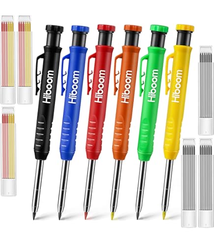 カーペンター　3本セット Amazon.com : Hiboom 3 Pack Carpenter Pencils Set with 24