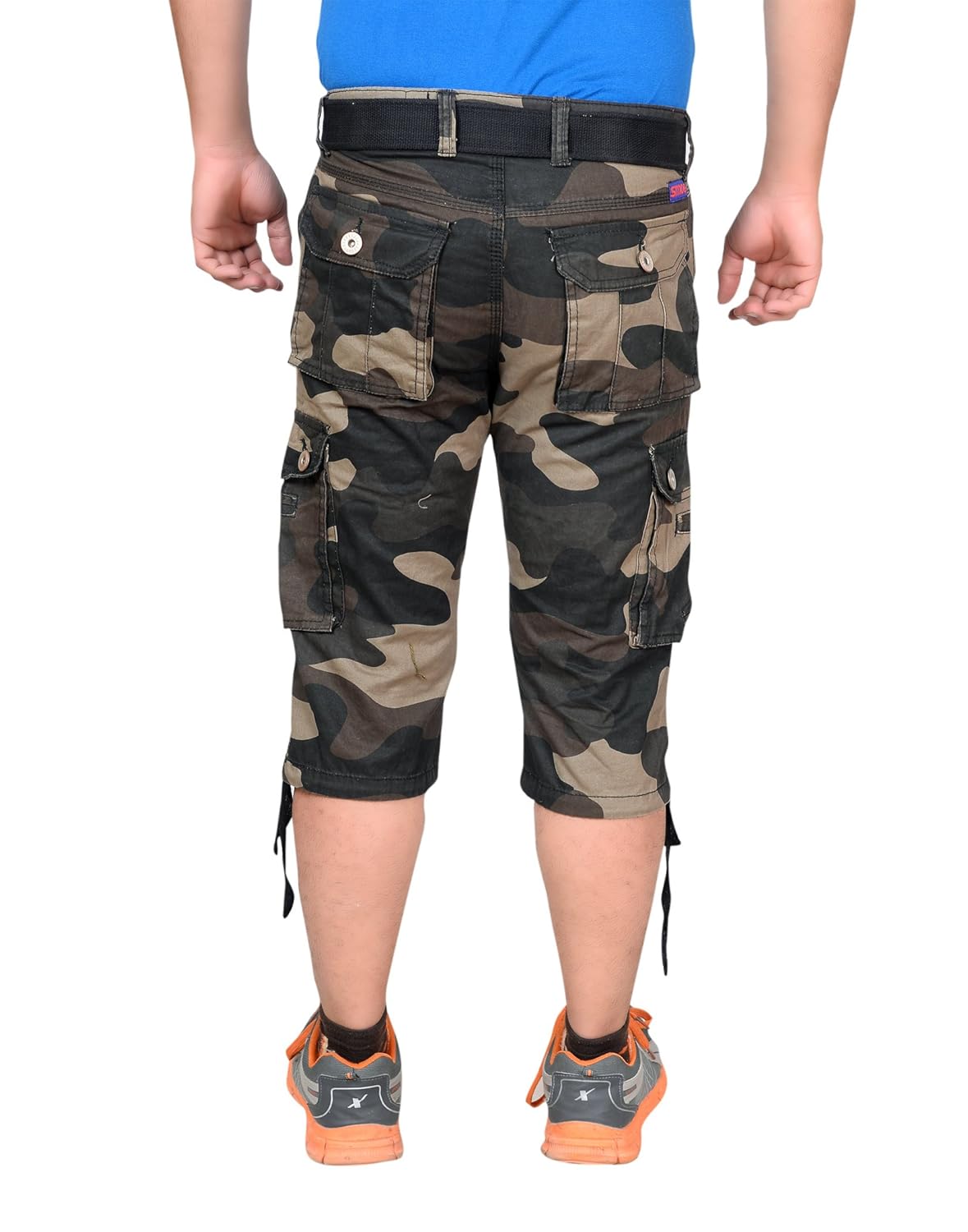 devil men's cotton army 3/4th shorts| capri