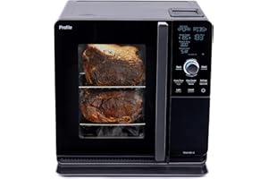 GE Profile™ Smart Indoor Pellet Smoker, with Active Smoke Filtration, 5 Smoke Control Settings, WiFi Connected, Electric, Countertop BBQ Appliance, Black