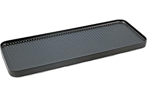 Swissmar Replacement Grill/Griddle Top Plate for Swivel Raclette – Reversible Aluminum Tabletop Grill Plate for Indoor Electr