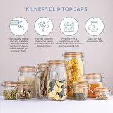 Kilner Set of 3 Round Clip Top Jars 0.5 Litre 500ml Airtight Glass Storage view 6