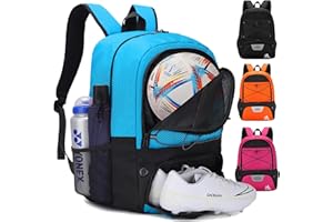 Hsmihair Soccer Bag-Soccer Backpack&Backpack for&Football Volleyball& Basketball,with Ball Compartment and Training Package