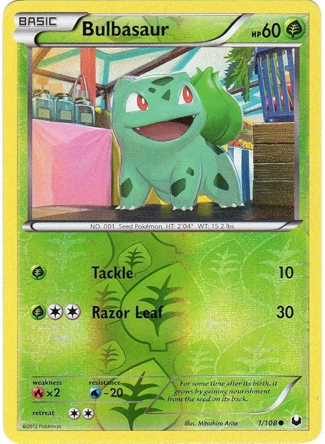 Pokemon Bulbasaur (1/108) BW Dark Explorers Reverse